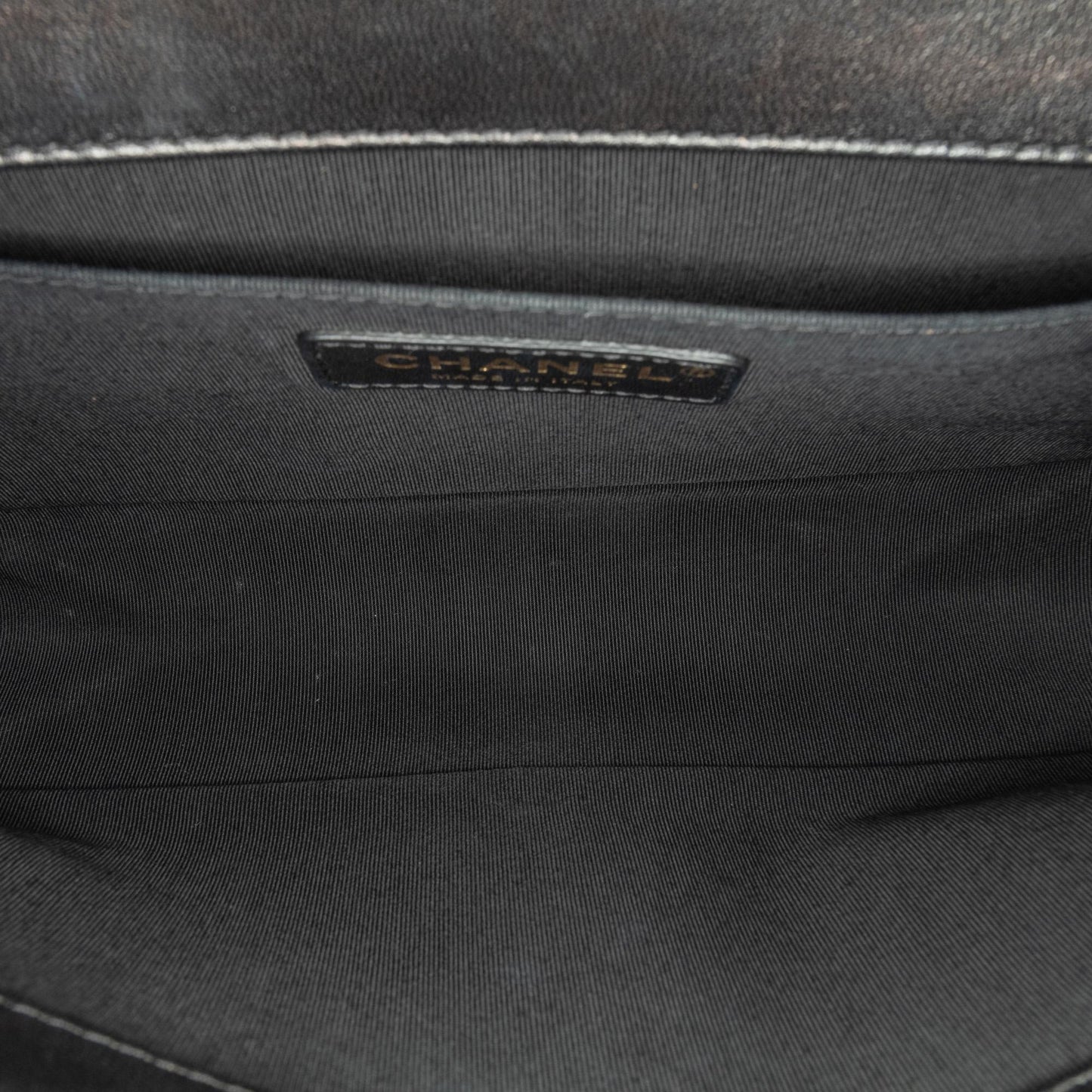 Chanel Medium Braided Chevron Cotton and Lambskin Boy Flap