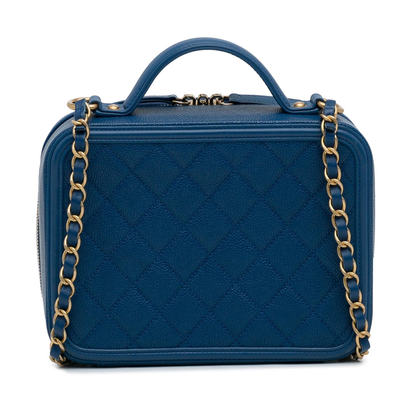 Chanel Medium CC Filigree Caviar Vanity Case (SHG-R0dFDb)