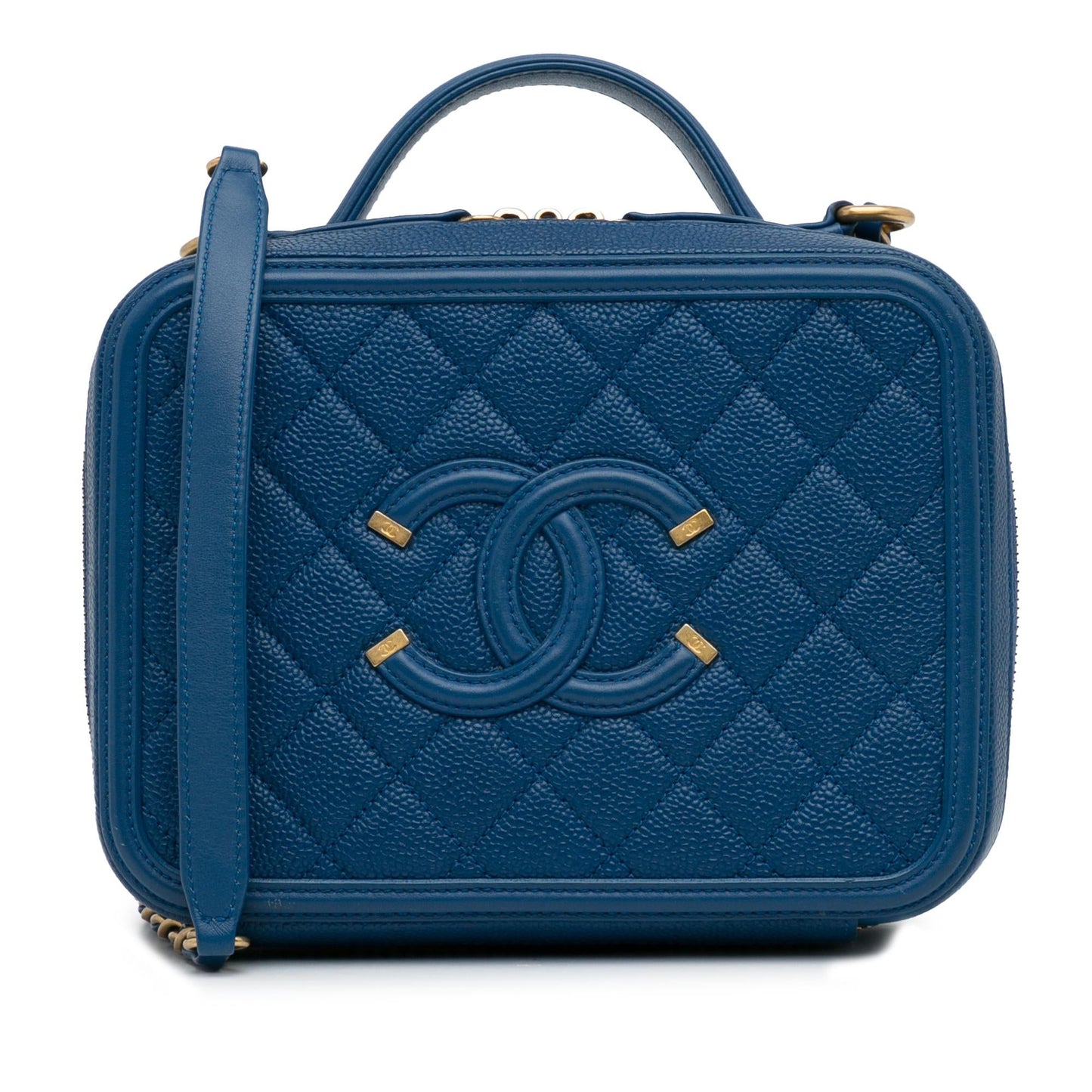 Chanel Medium CC Filigree Caviar Vanity Case (SHG-R0dFDb)