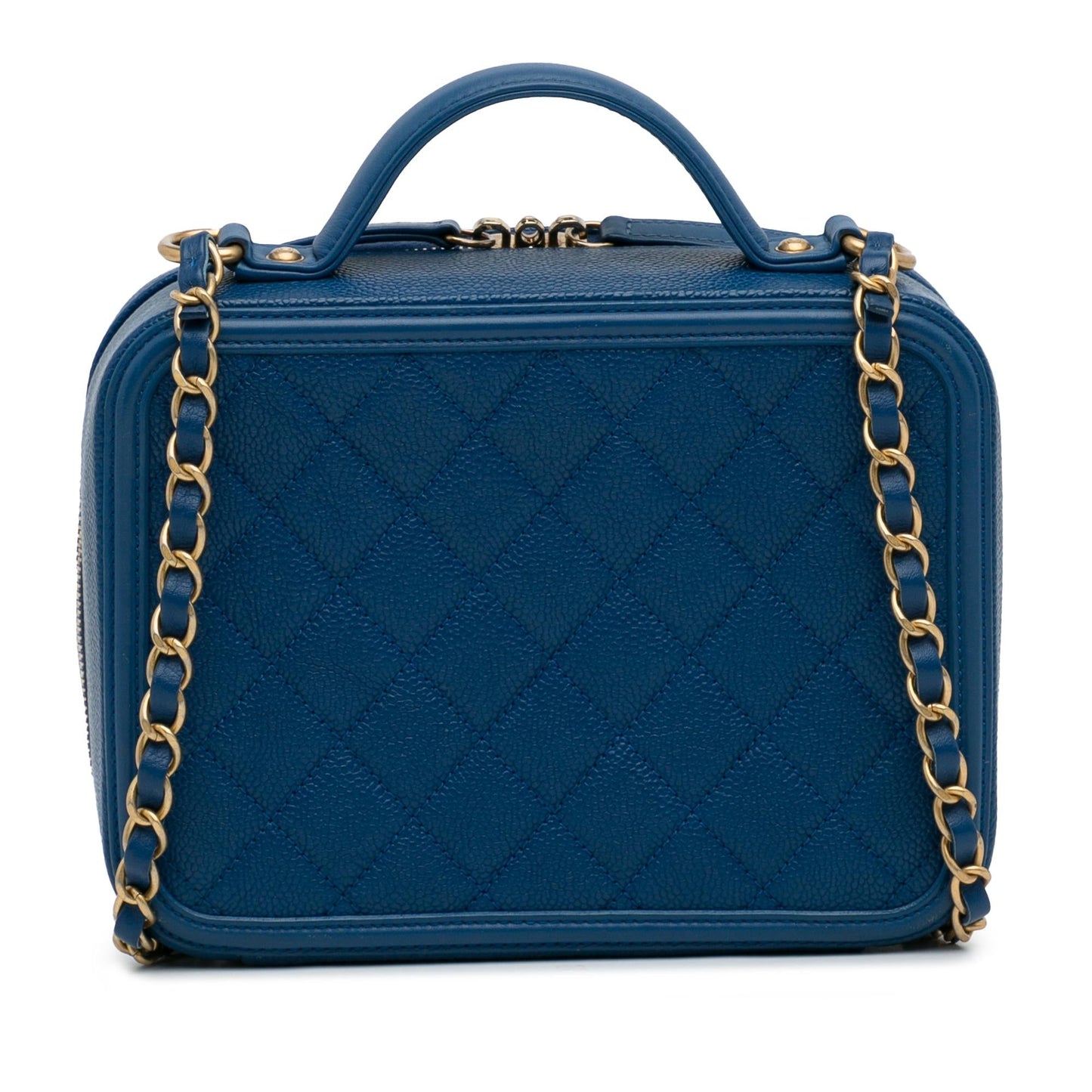 Chanel Medium CC Filigree Caviar Vanity Case (SHG-R0dFDb)