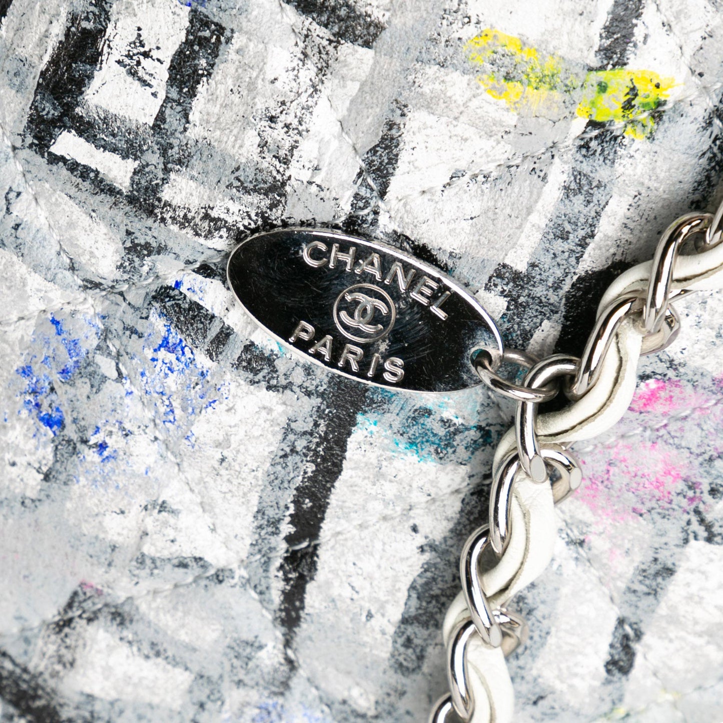 Chanel Medium Calfskin Hand Painted Graffiti Flap