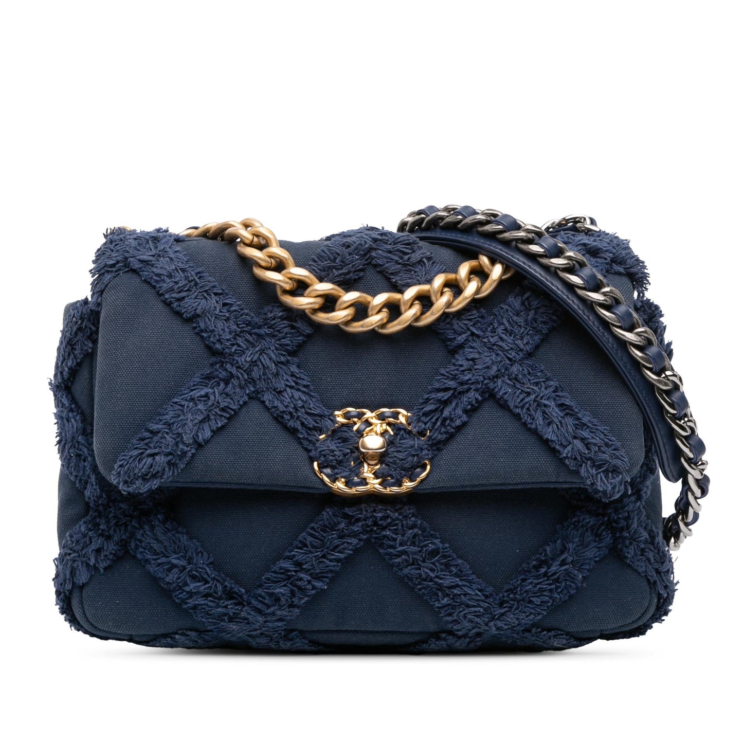 Chanel Medium Canvas and Cotton 19 Flap
