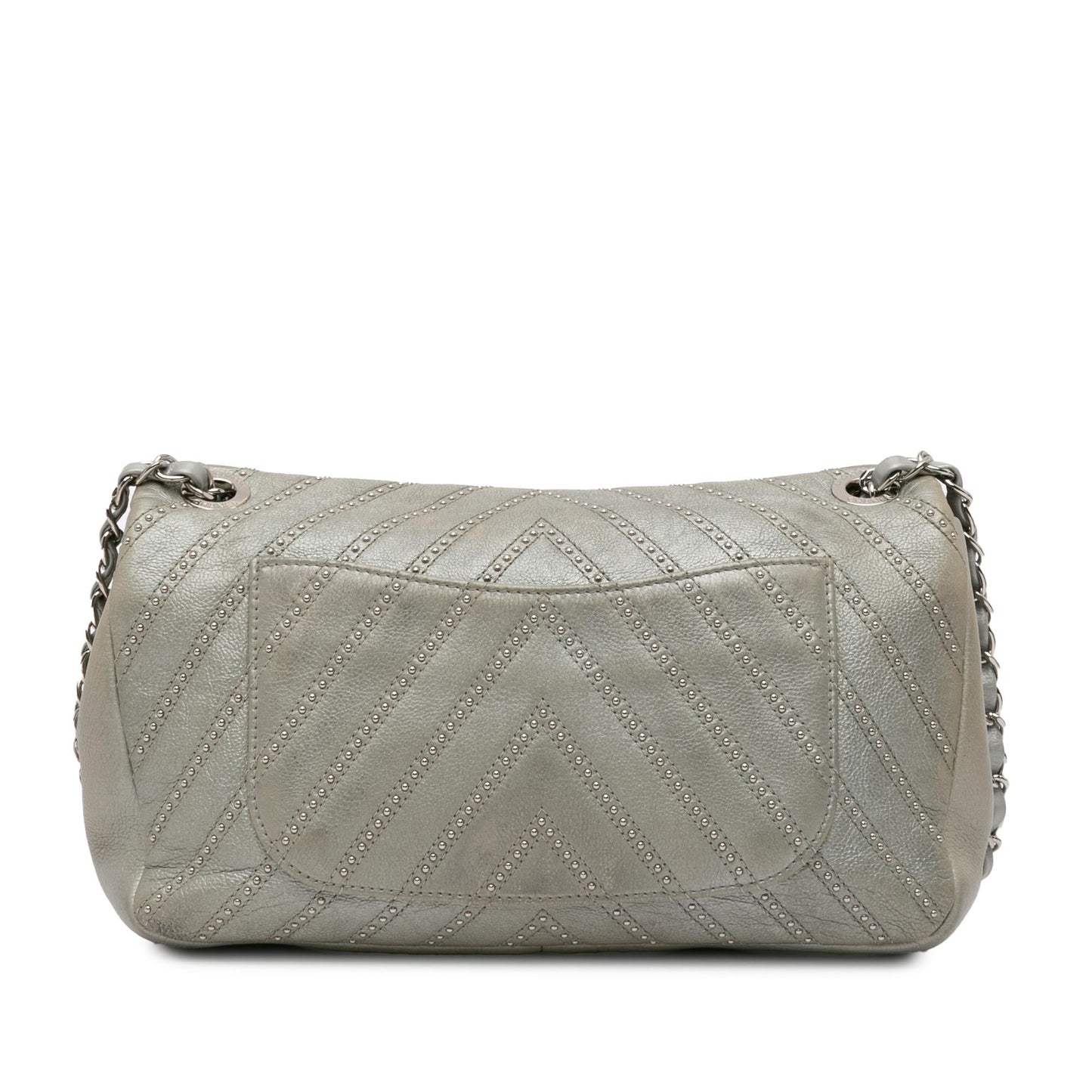Chanel Medium Chevron Calfskin Stud Wars Flap
