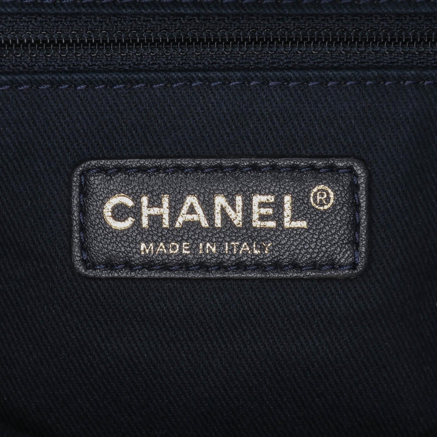 Chanel Medium Chevron Wrinkled Calfskin Medallion Charm Tote