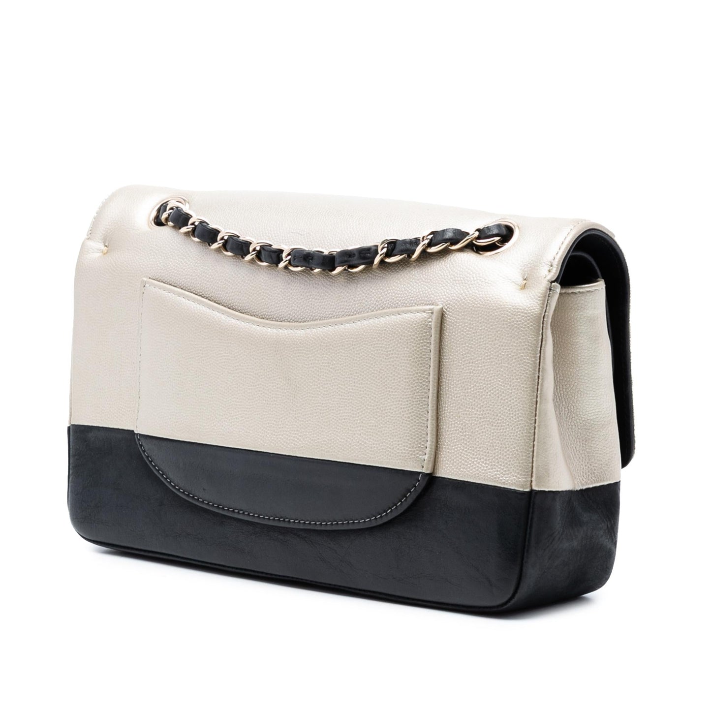 Chanel Medium Classic Bicolor Caviar Double Flap