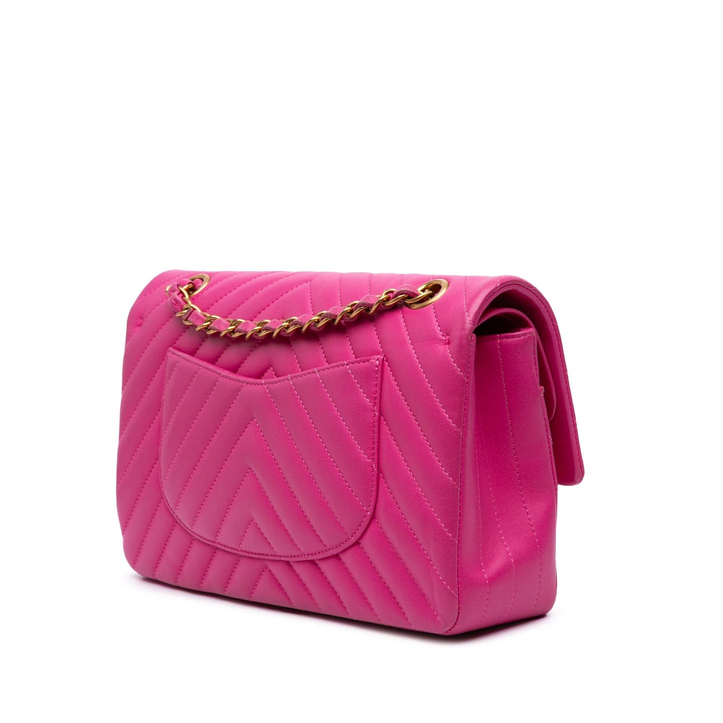 Chanel Medium Classic Chevron Lambskin Double Flap