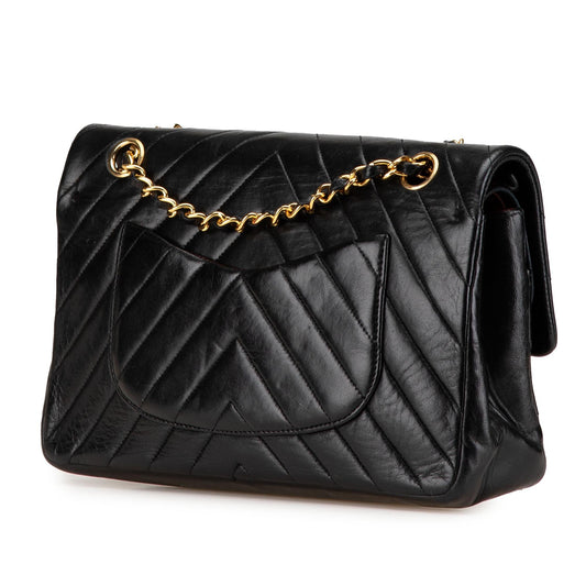 Chanel Medium Classic Chevron Lambskin Double Flap