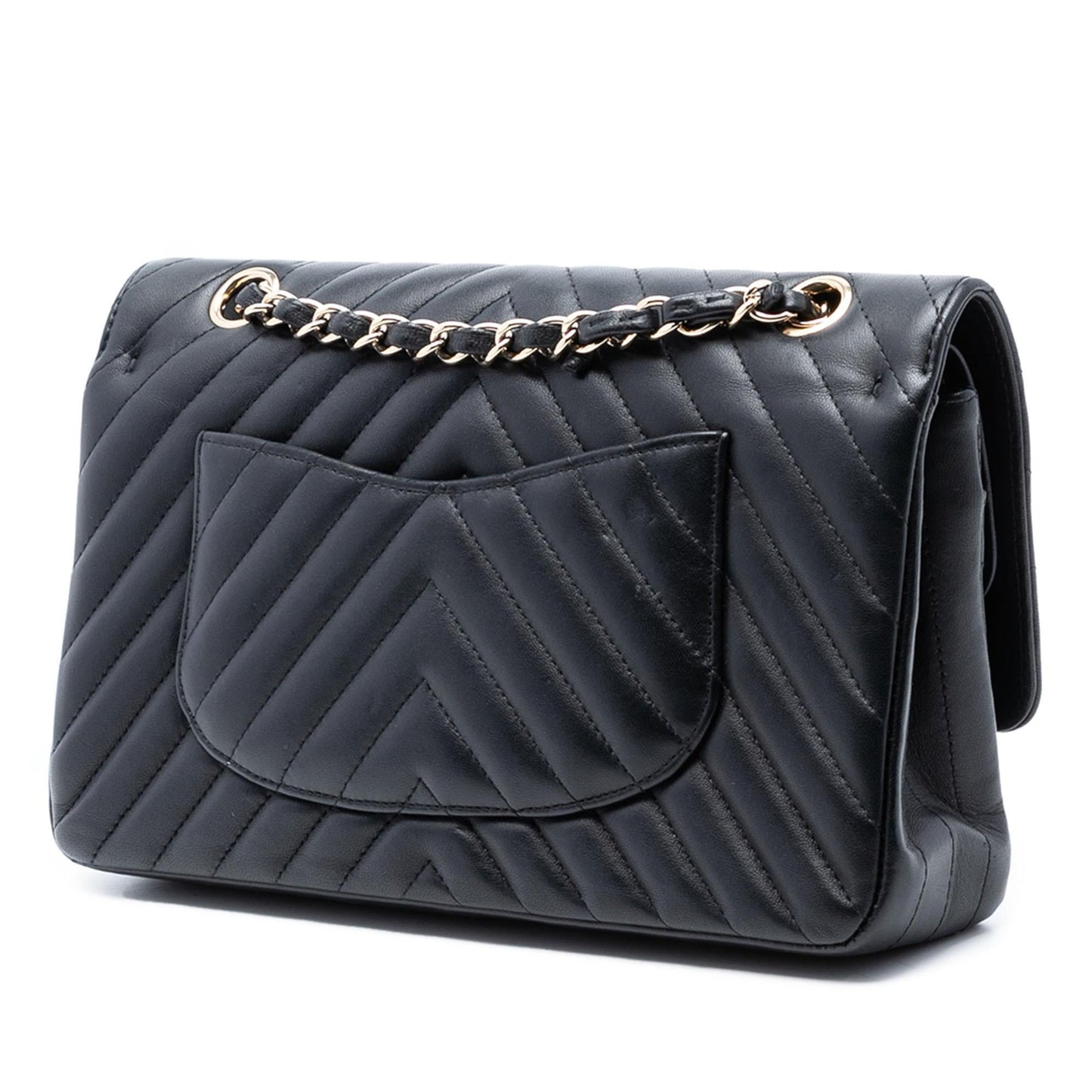 Chanel Medium Classic Chevron Lambskin Double Flap