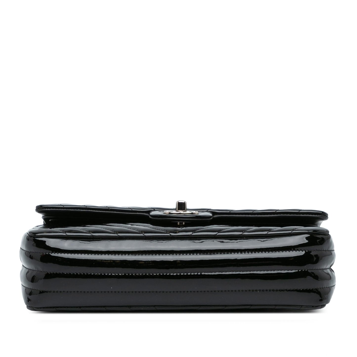 Luxury Chanel Medium Classic Chevron Patent Double Flap (SHG-Jqfuoq)