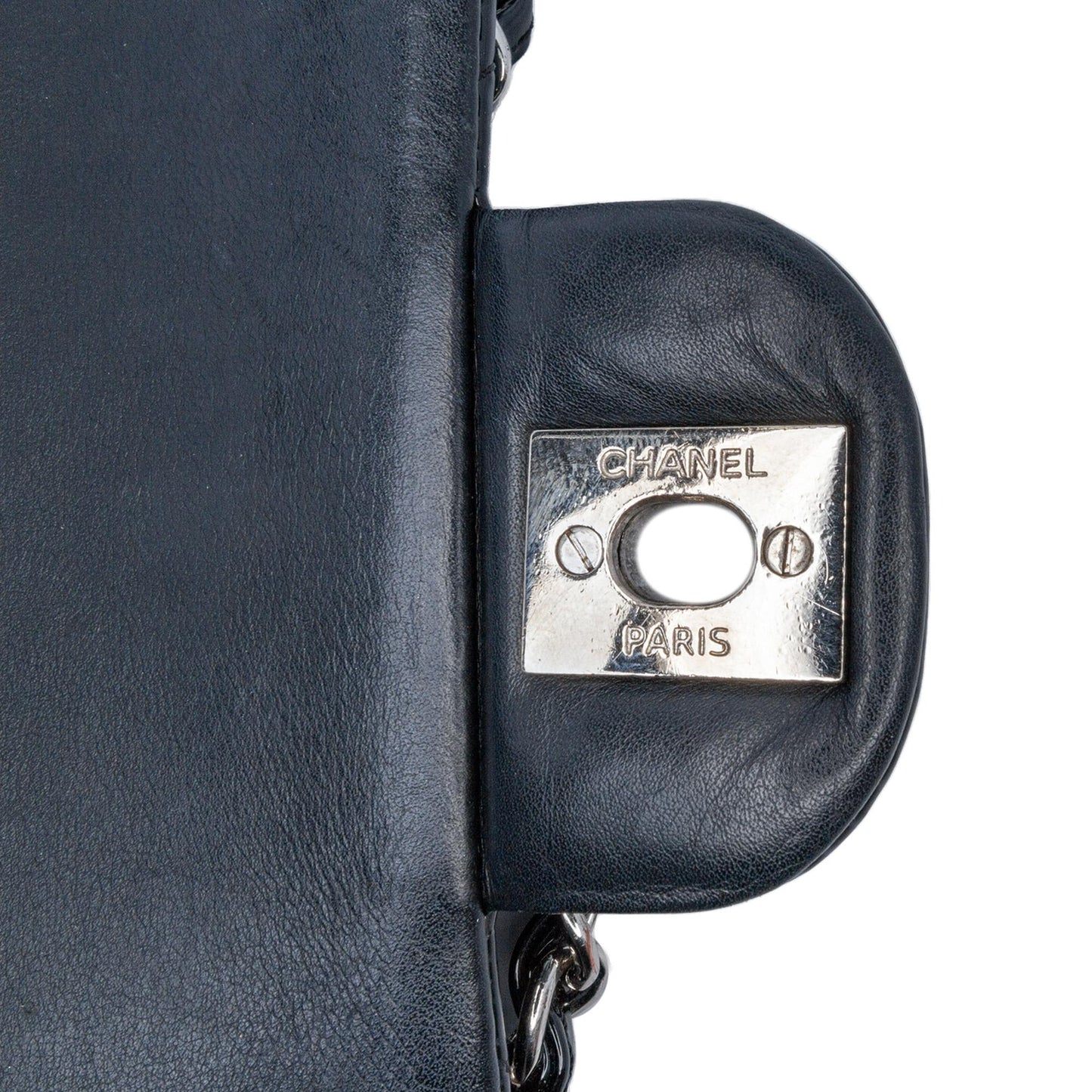 Chanel Medium Classic Chevron Patent Double Flap