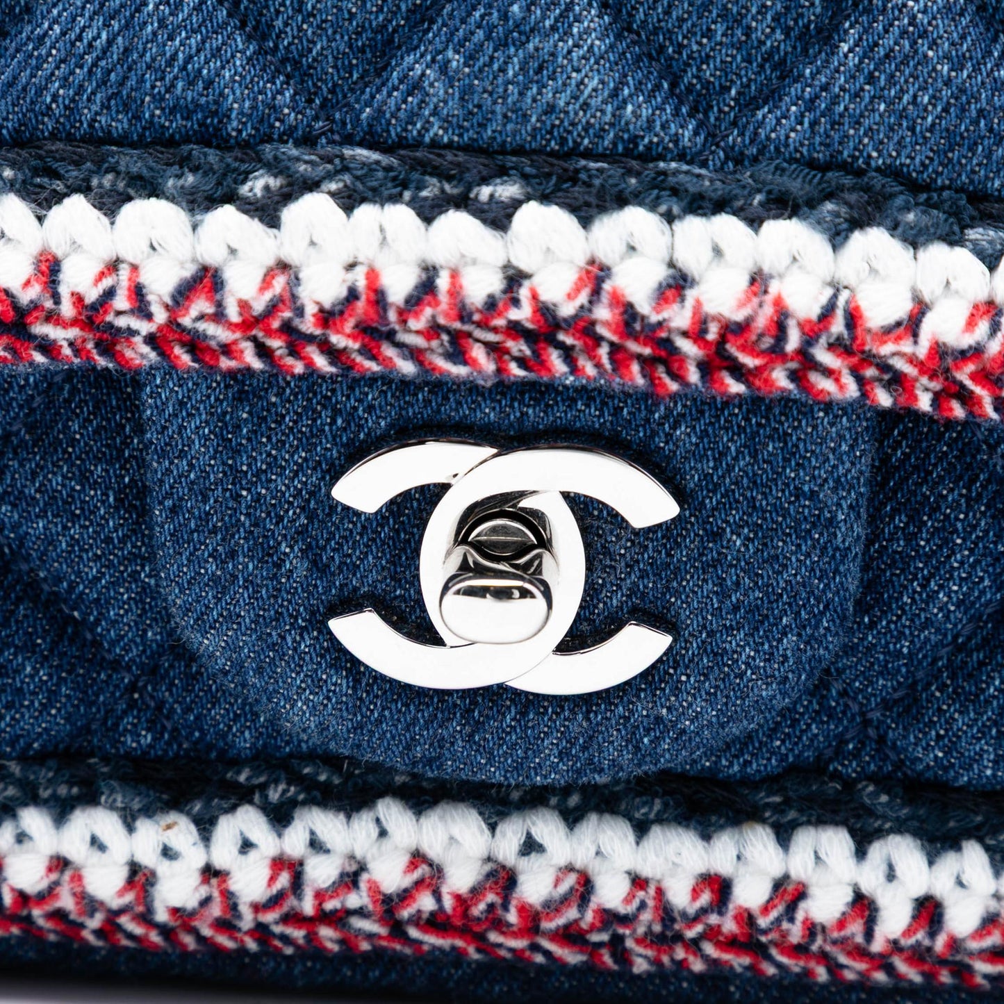 Chanel Medium Classic Denim Braided Single Flap