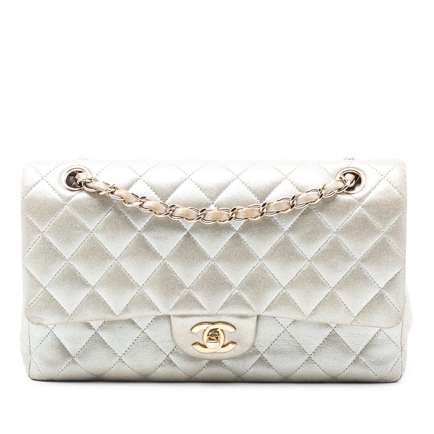 Chanel Medium Classic Iridescent Lambskin Double Flap
