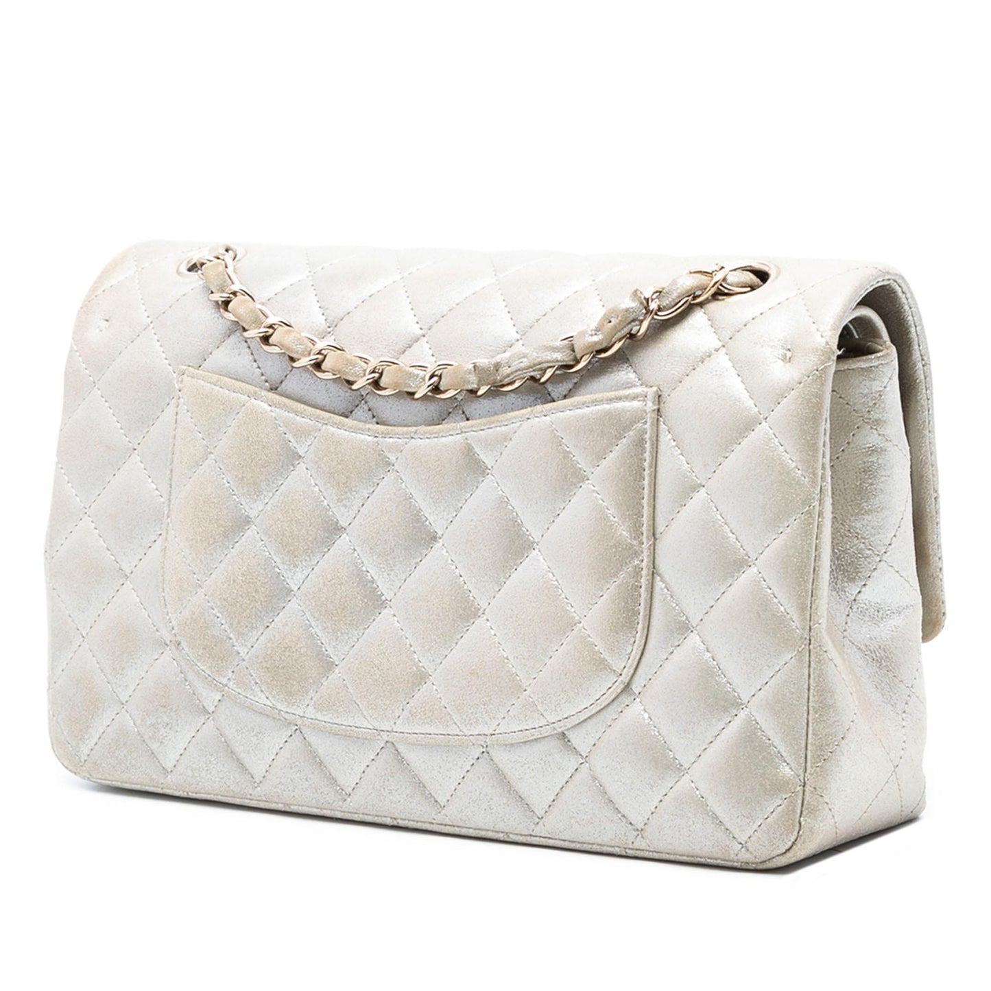 Chanel Medium Classic Iridescent Lambskin Double Flap