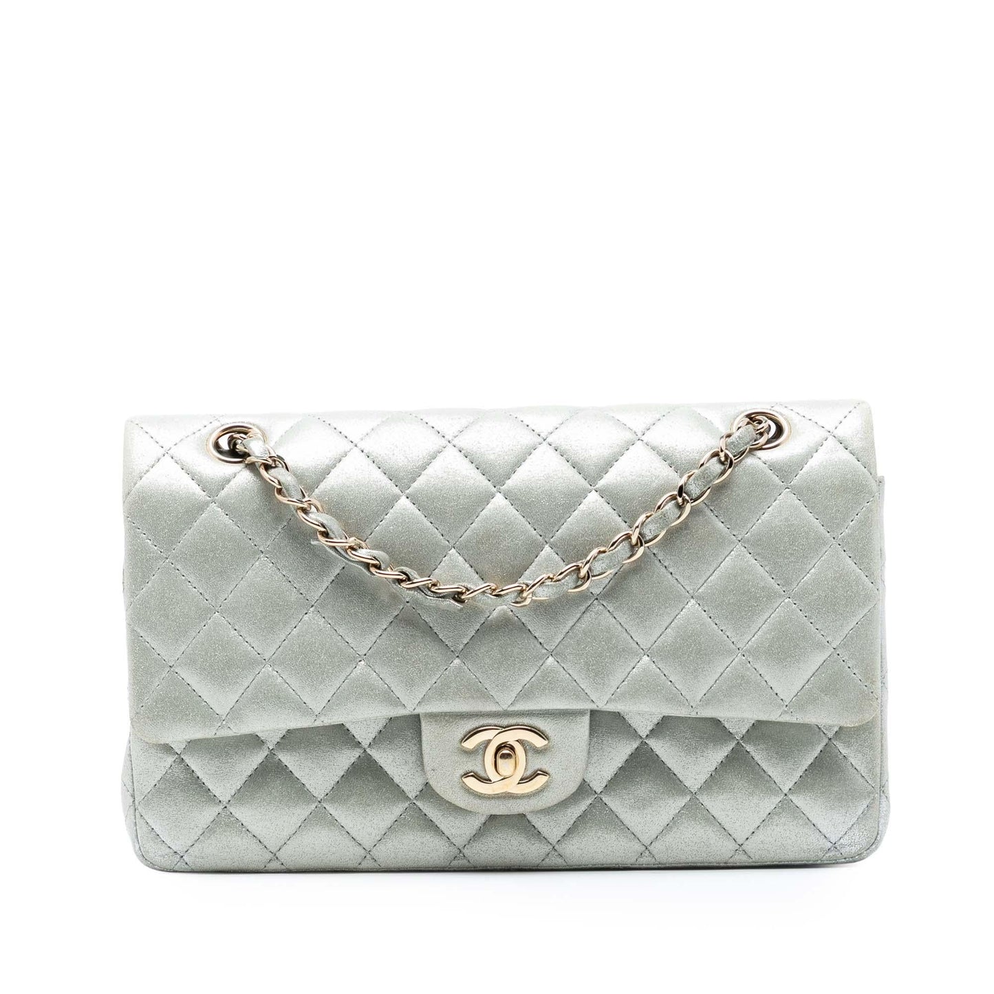 Chanel Medium Classic Iridescent Lambskin Double Flap