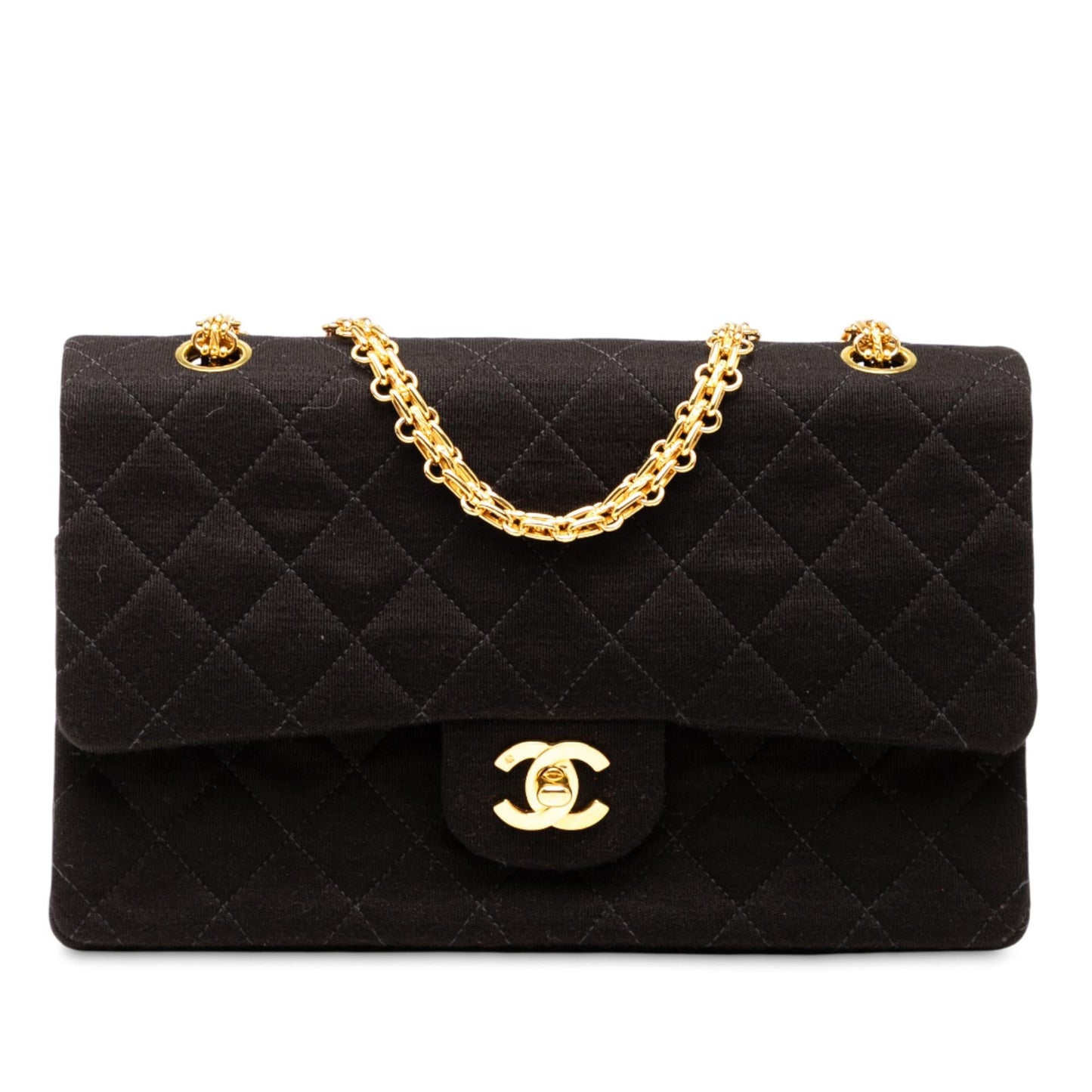 Chanel Medium Classic Jersey Bijoux Chain Double Flap
