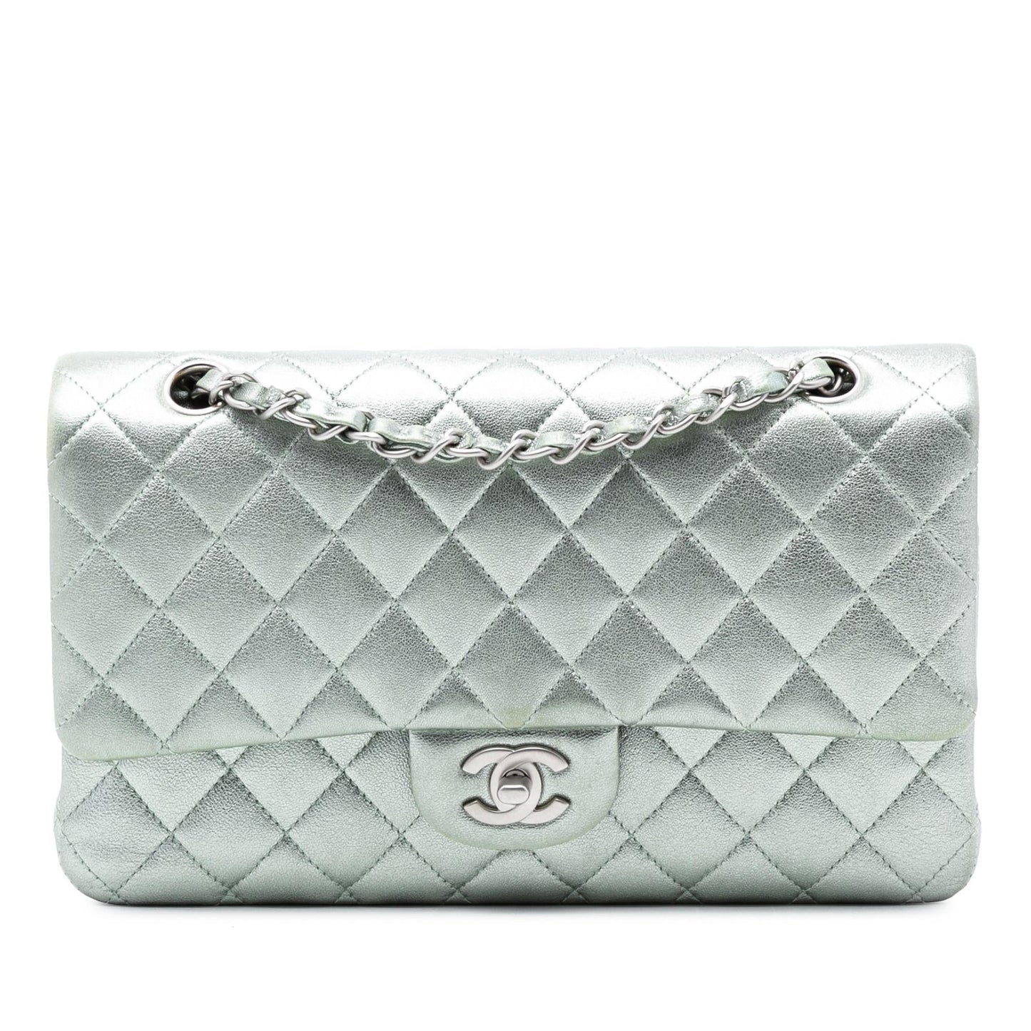 Chanel Medium Classic Metallic Lambskin Double Flap