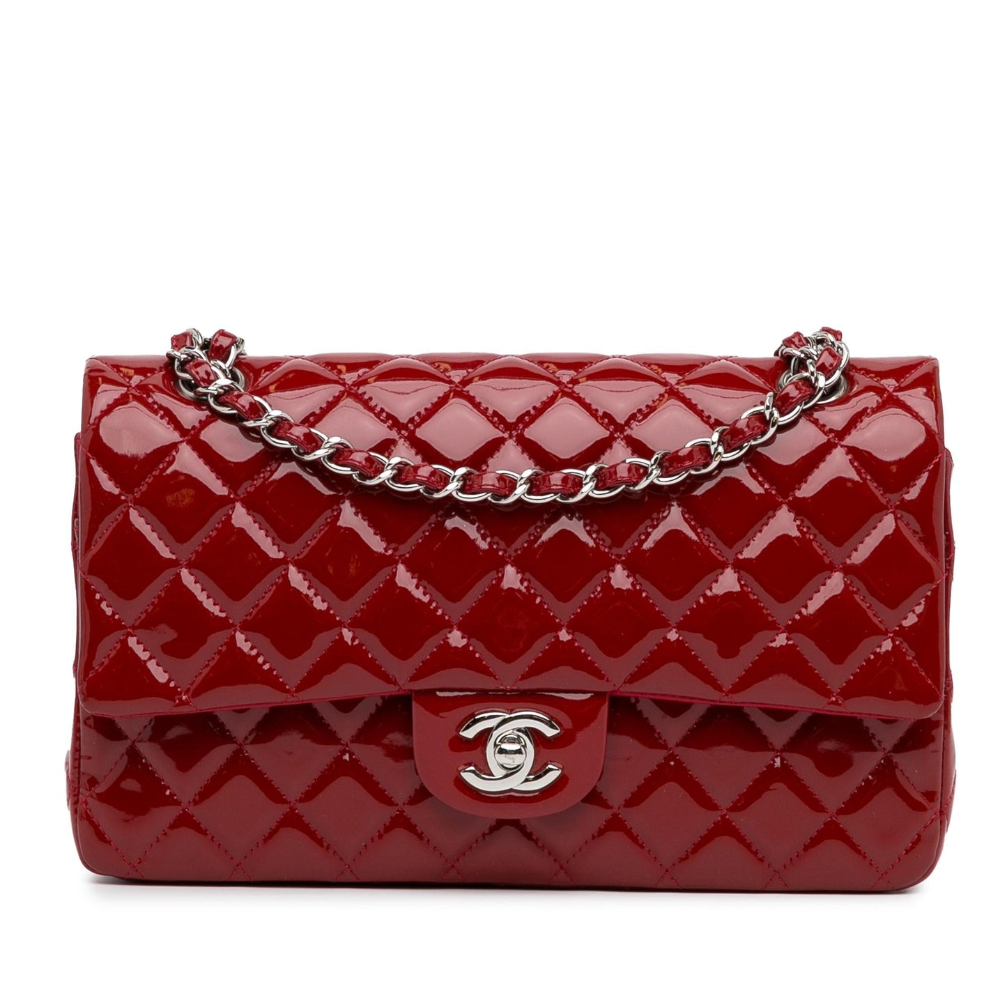 Luxury Chanel Medium Classic Patent Double Flap (SHG-aWKJWo)