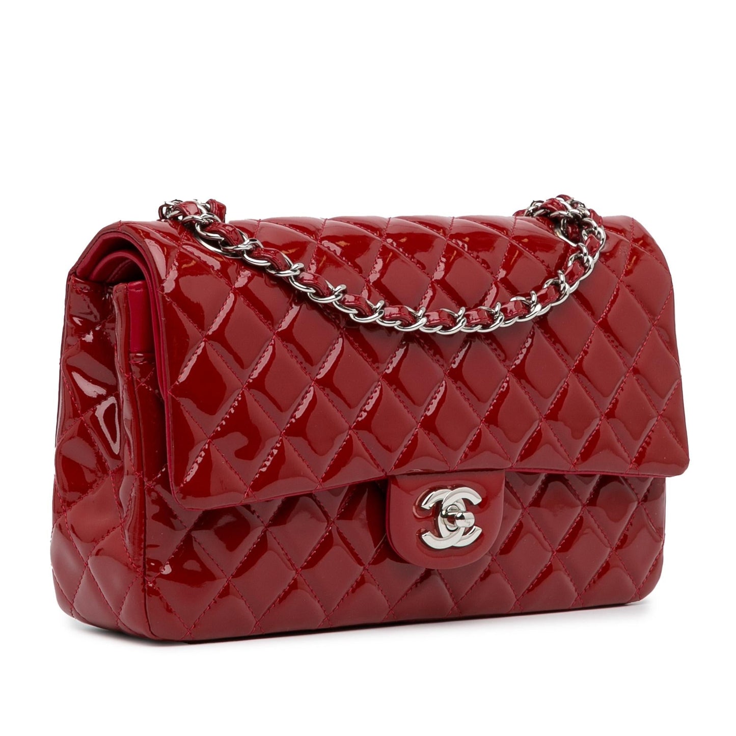 Luxury Chanel Medium Classic Patent Double Flap (SHG-aWKJWo)