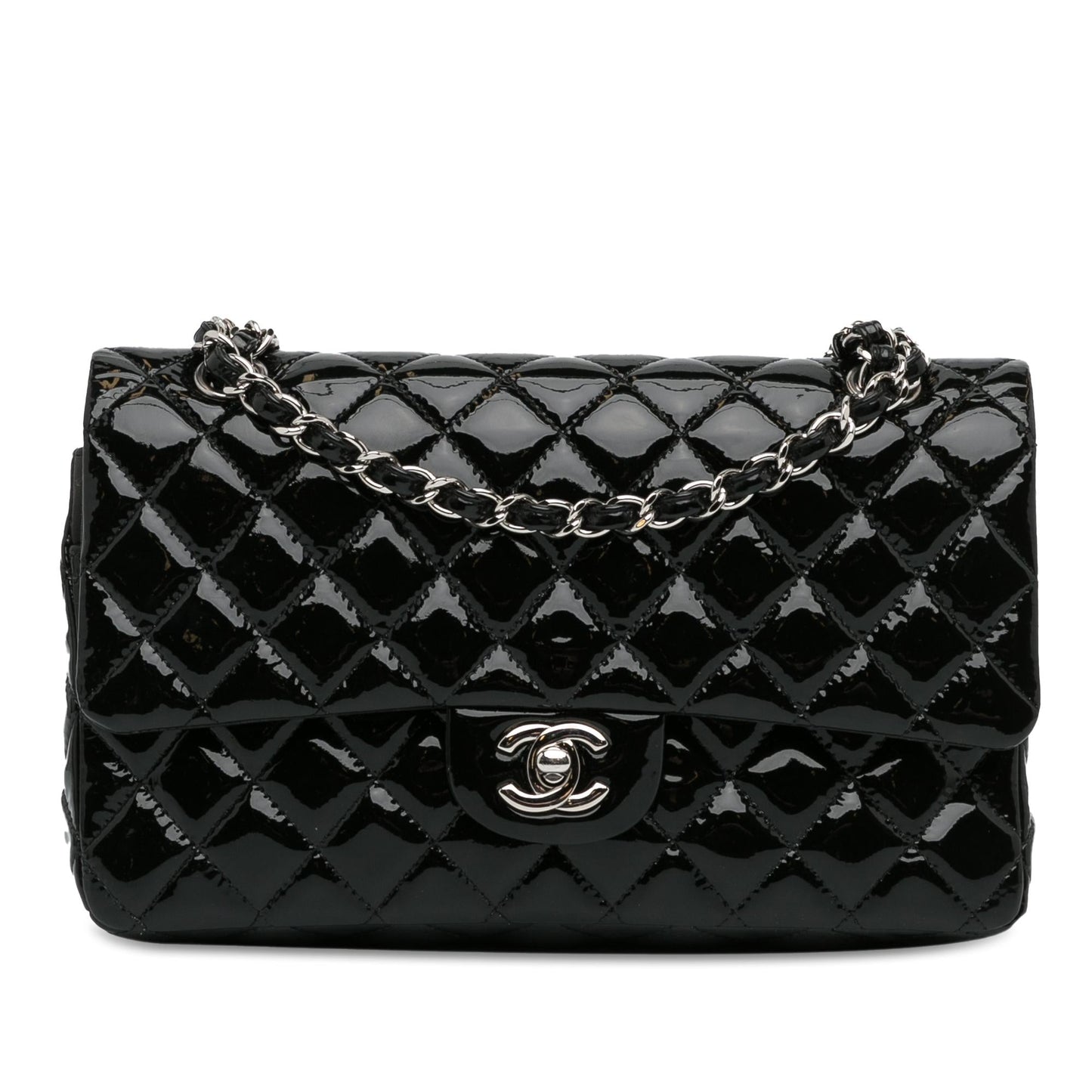 Luxury Chanel Medium Classic Patent Double Flap (SHG-mstM2R)