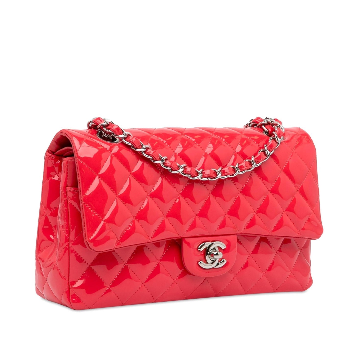 Luxury Chanel Medium Classic Patent Double Flap (SHG-GlJ0xg)