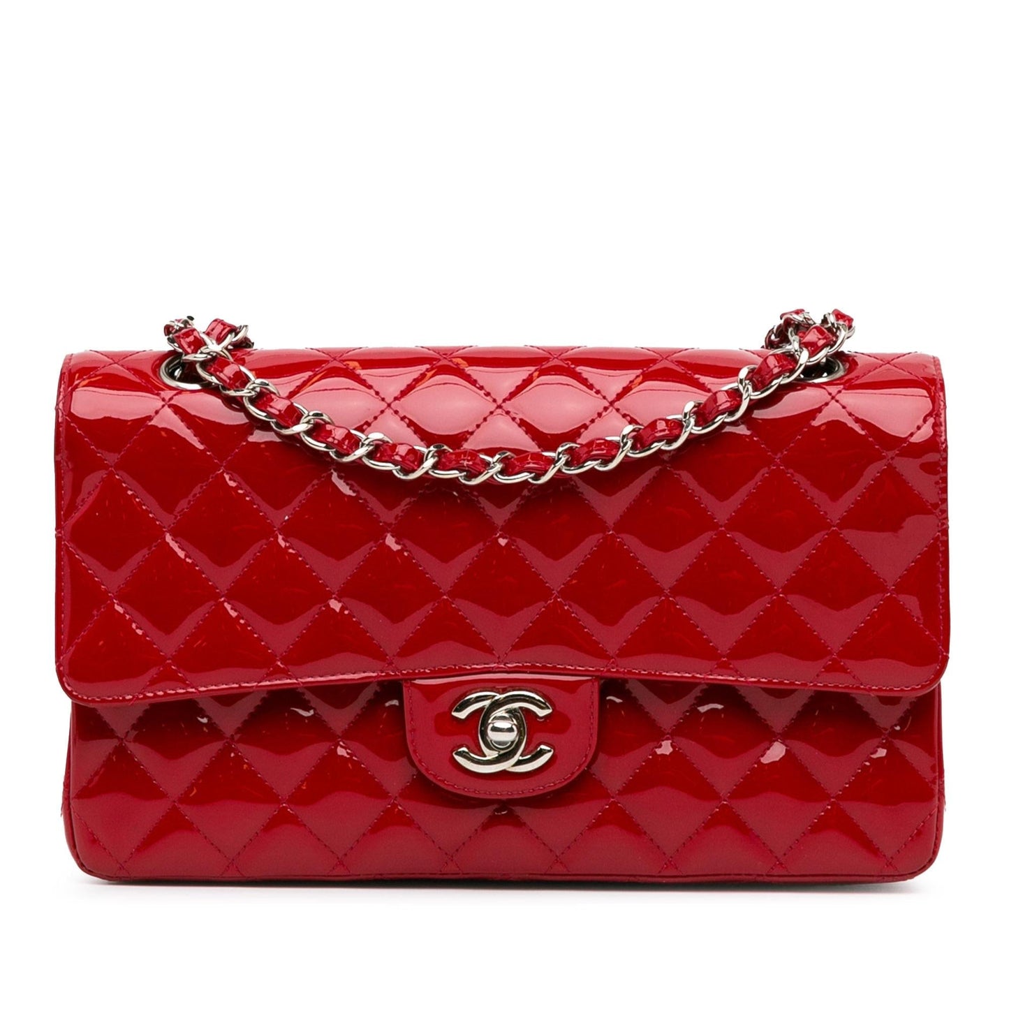 Luxury Chanel Medium Classic Patent Double Flap (SHG-3RWLQC)