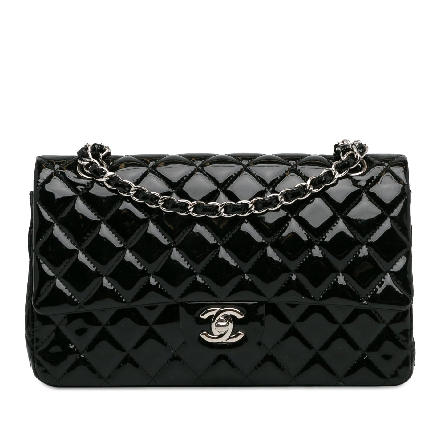 Luxury Chanel Medium Classic Patent Double Flap (SHG-2RaR0d)