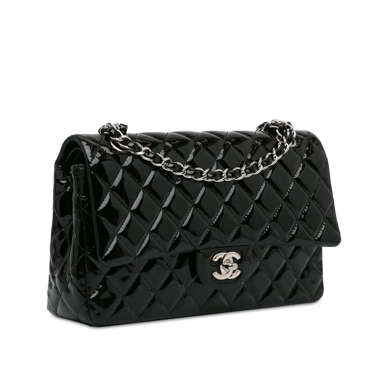 Luxury Chanel Medium Classic Patent Double Flap (SHG-2RaR0d)