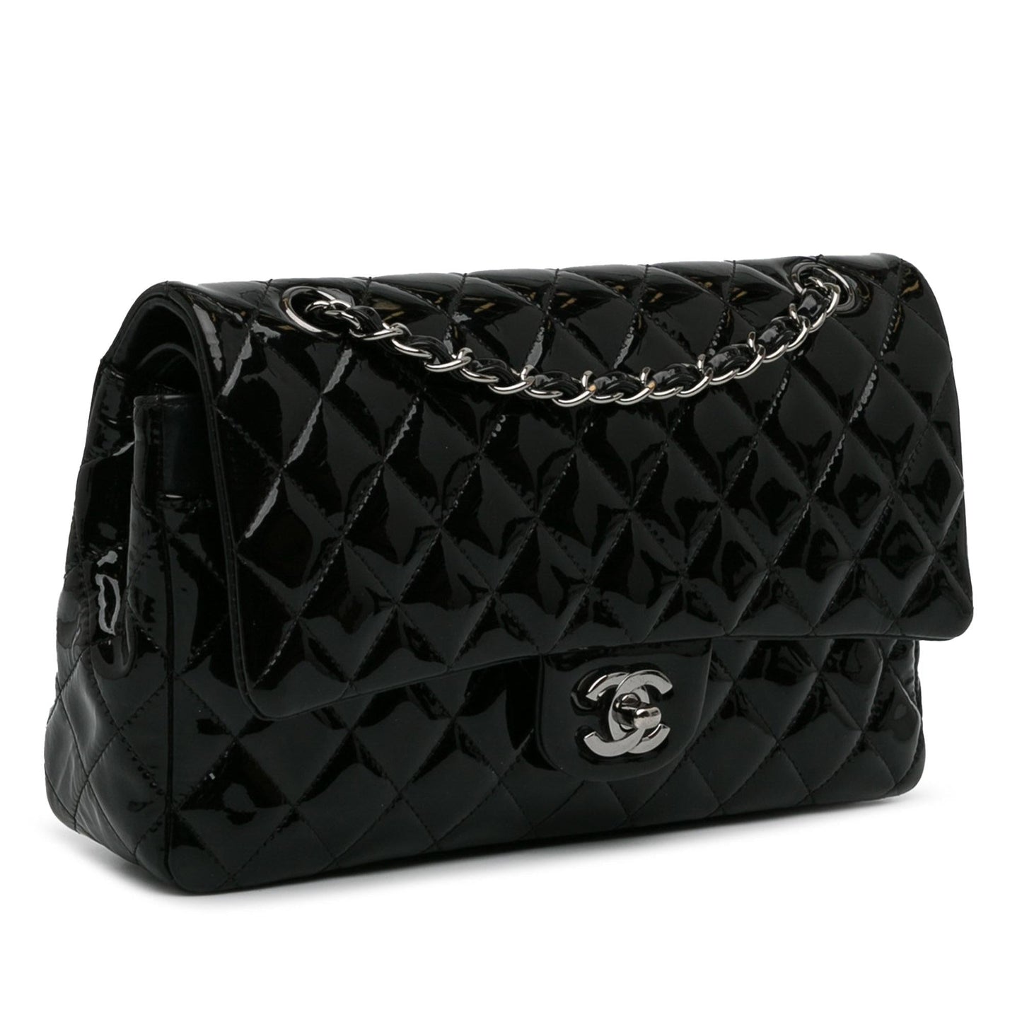 Luxury Chanel Medium Classic Patent Double Flap (SHG-cHqlRZ)