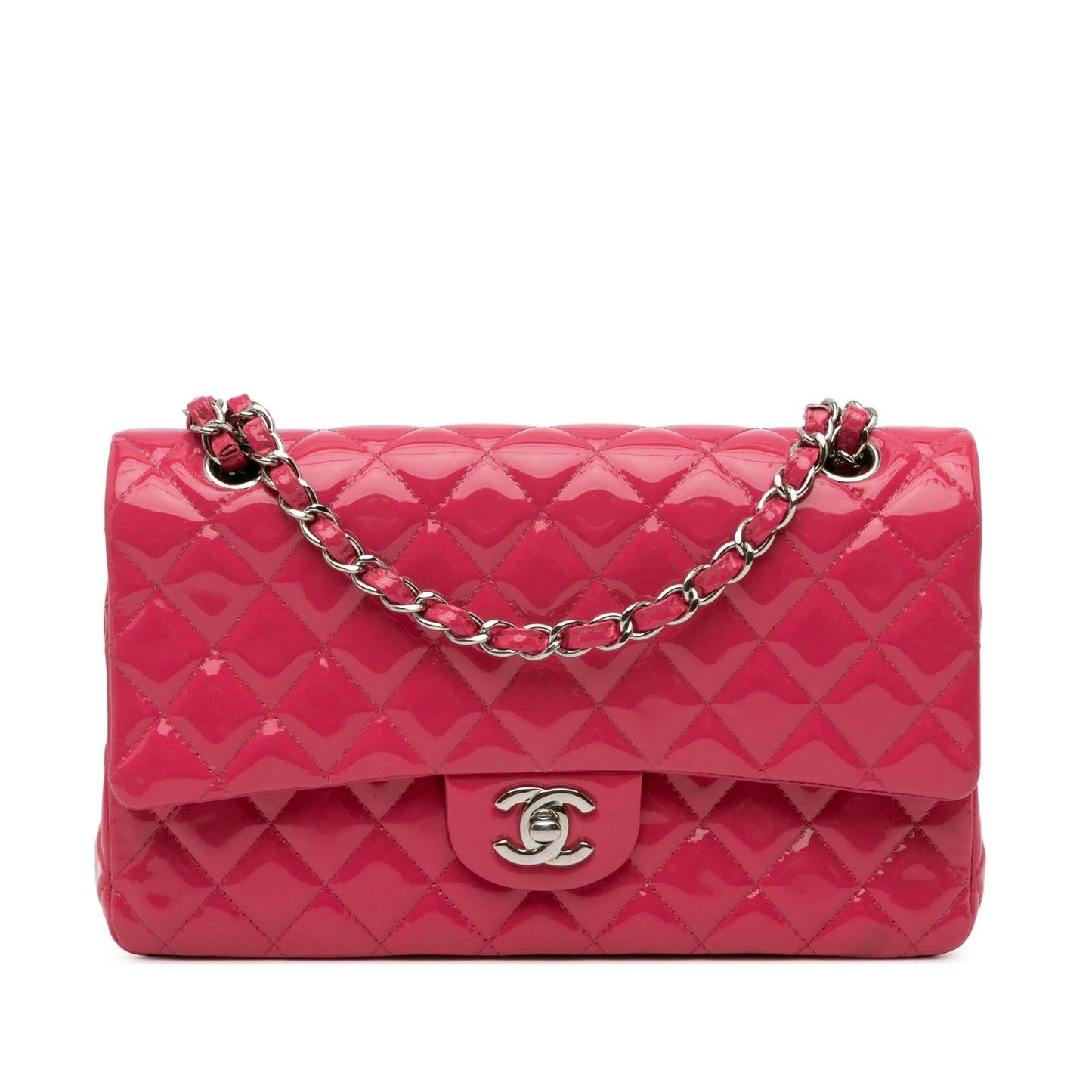 Luxury Chanel Medium Classic Patent Double Flap (SHG-gwOeOo)