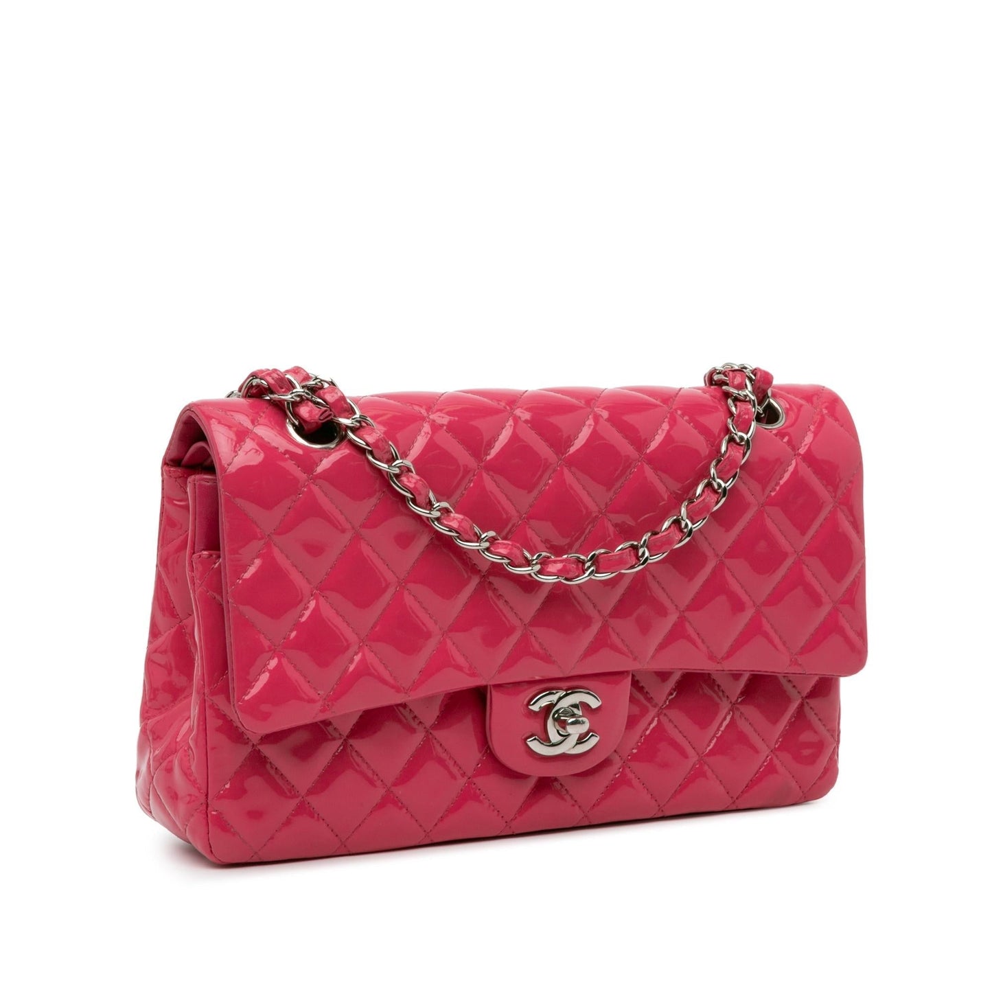 Luxury Chanel Medium Classic Patent Double Flap (SHG-gwOeOo)