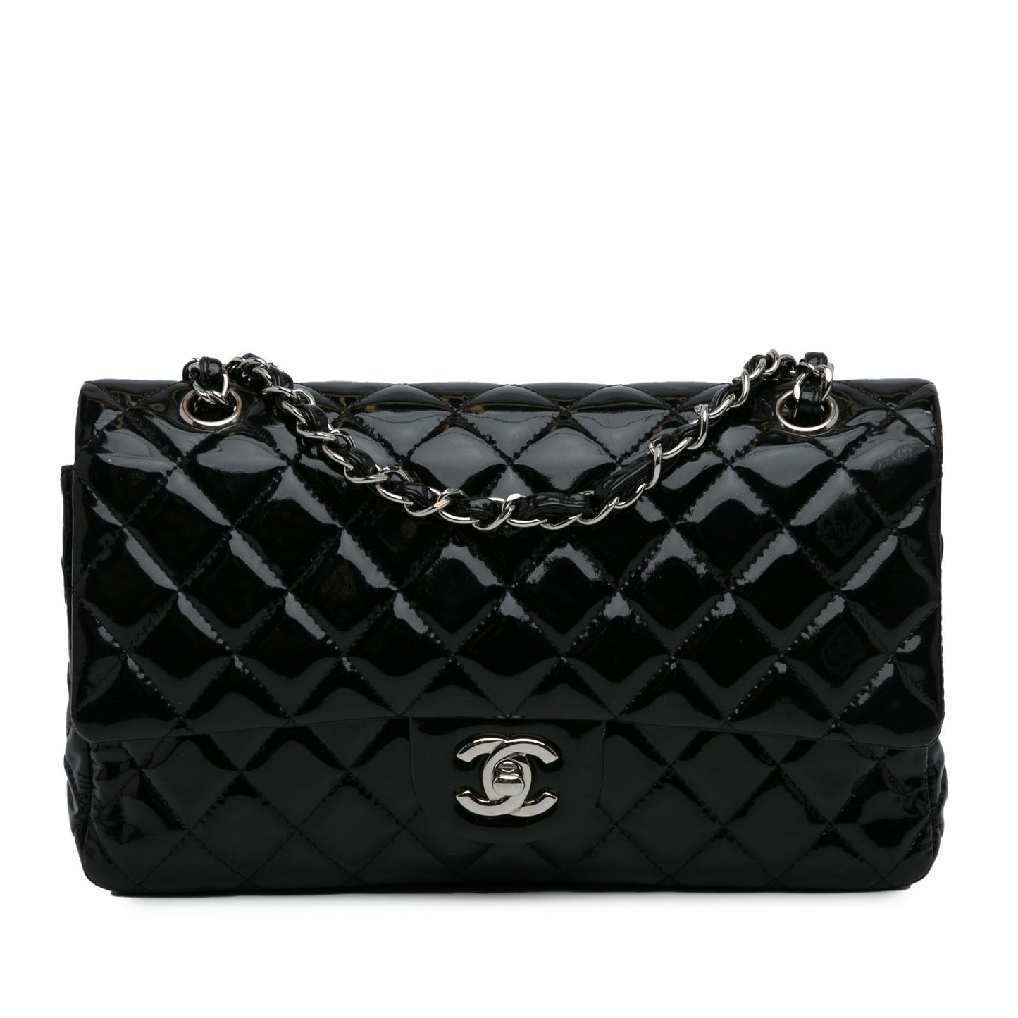 Luxury Chanel Medium Classic Patent Double Flap (SHG-60TH8D)