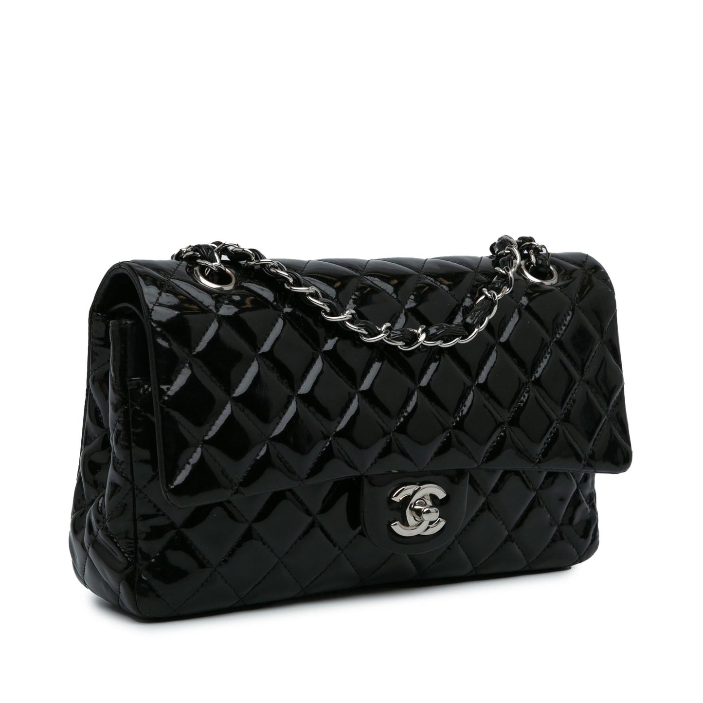 Luxury Chanel Medium Classic Patent Double Flap (SHG-60TH8D)