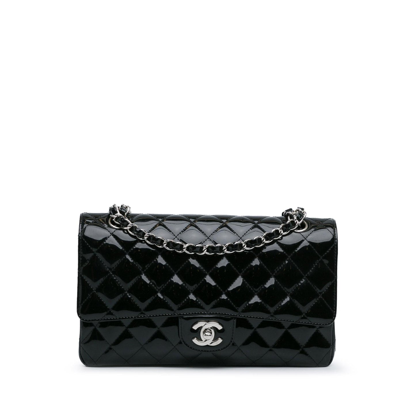 Luxury Chanel Medium Classic Patent Double Flap (SHG-YMfskG)