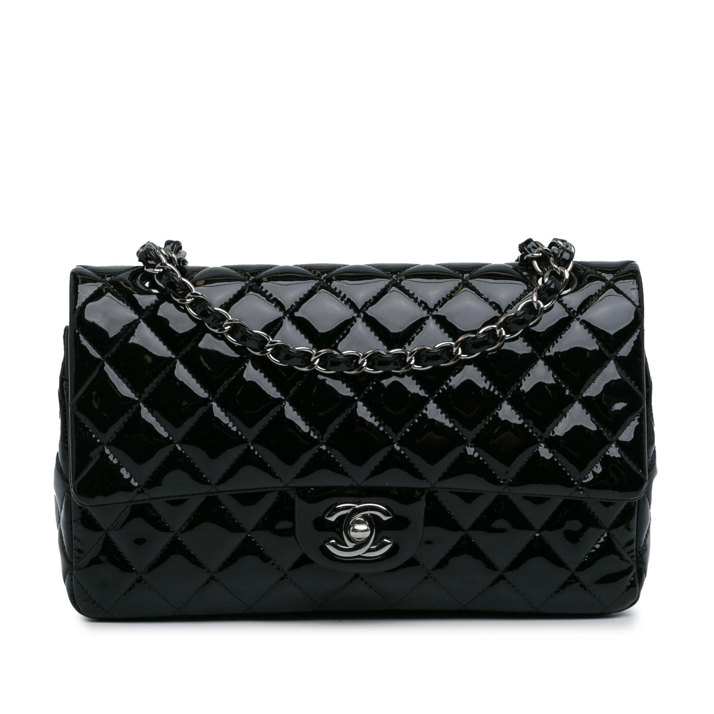 Luxury Chanel Medium Classic Patent Double Flap (SHG-BrQGTp)