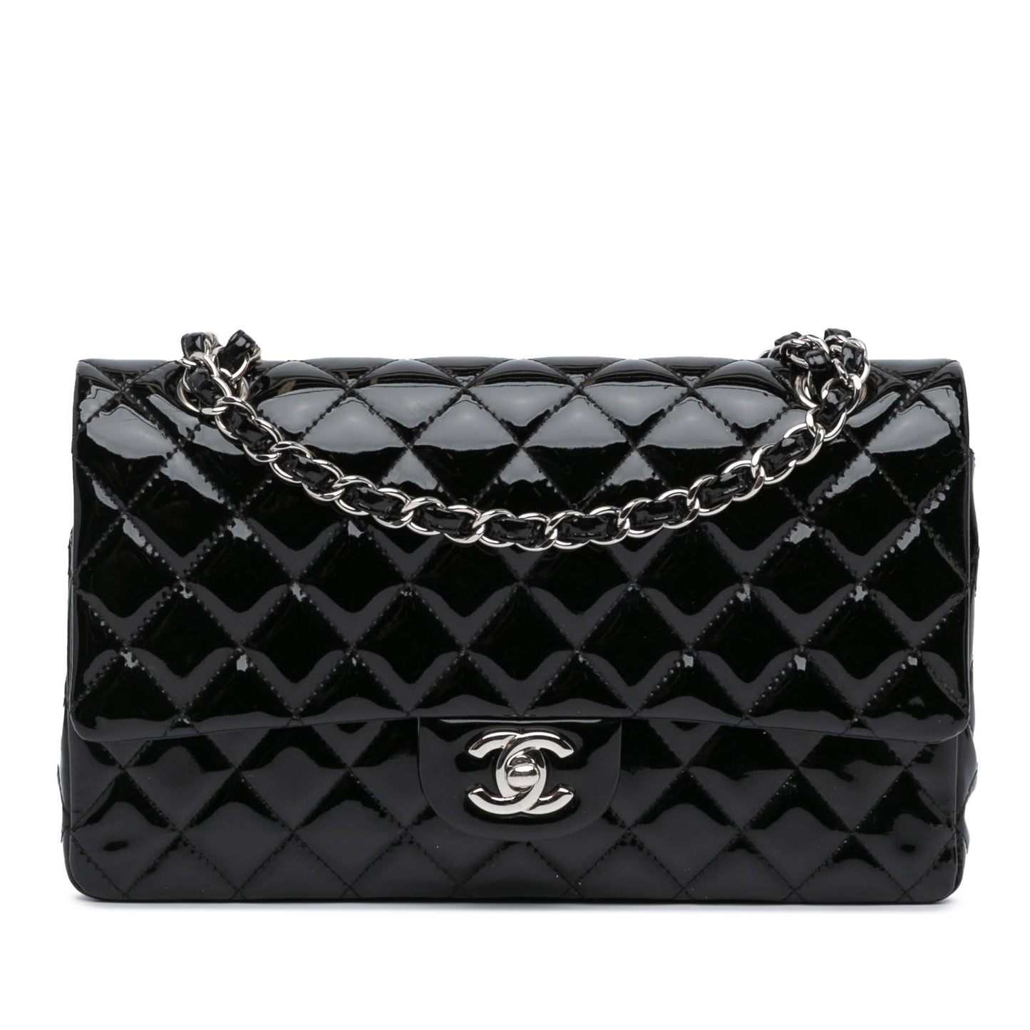 Chanel Medium Classic Patent Double Flap (SHG-p8CfGS)