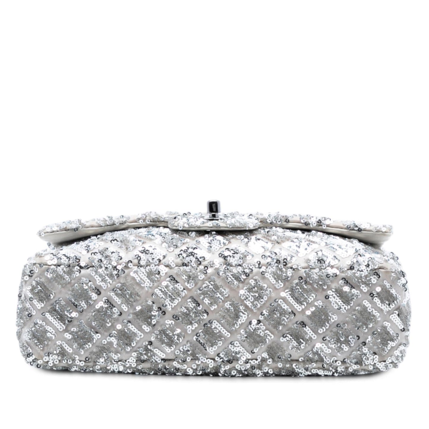 Chanel Medium Classic Satin and Sequin Single Flap