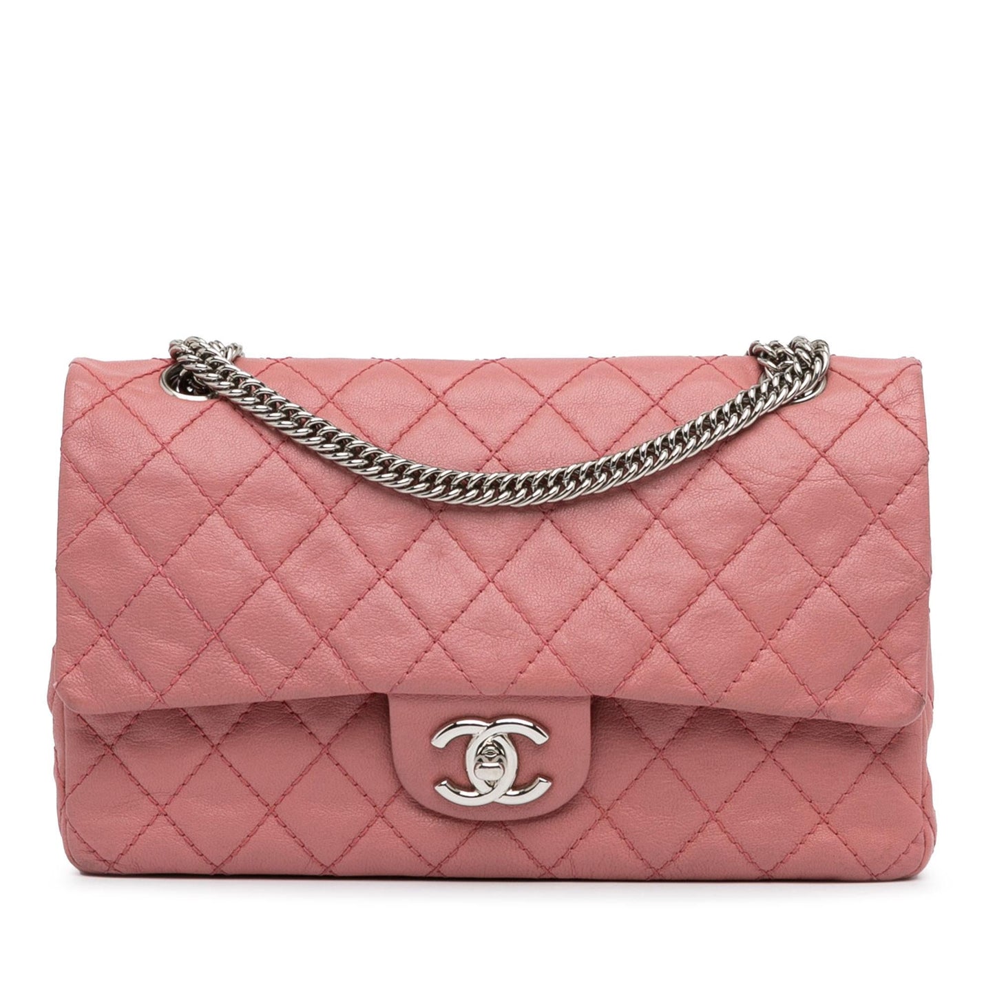 Chanel Medium Classic Washed Lambskin Bijoux Chain Double Flap