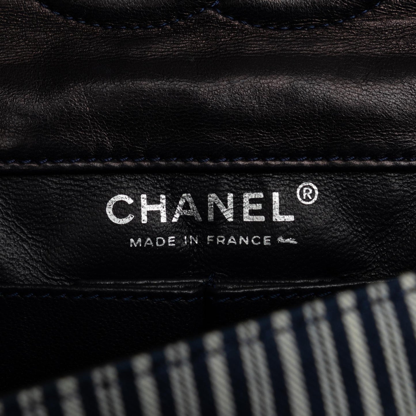 Chanel Medium Cotton Striped Double Flap