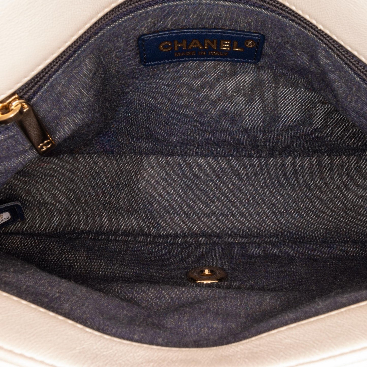 Chanel Medium Lambskin Bicolor Chain Flap Bag
