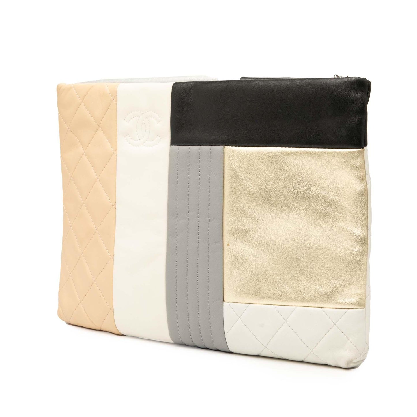 Chanel Medium Lambskin Colorblock Patchwork O Case