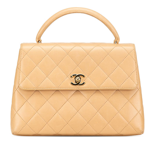 Chanel Medium Lambskin Kelly Top Handle Bag