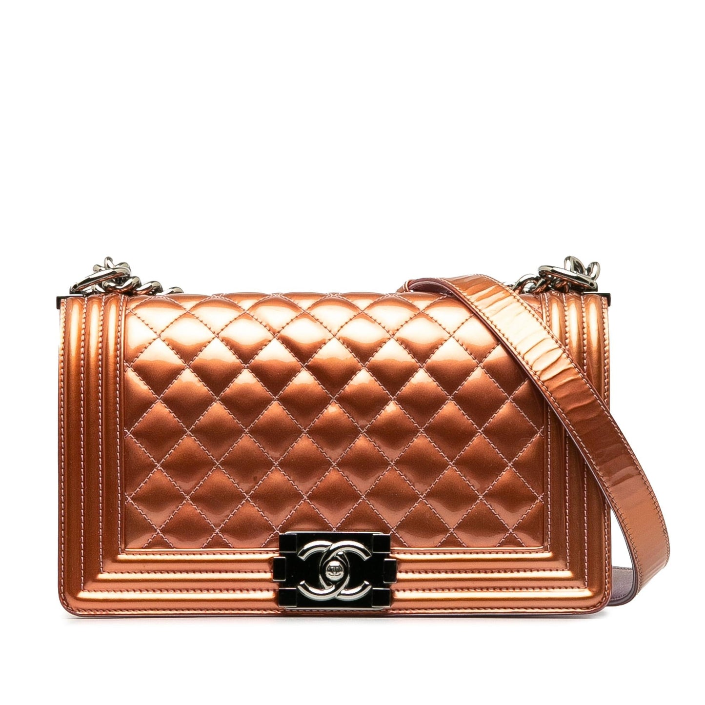 Luxury Chanel Medium Patent Boy Flap Bag (SHG-XjO8UR)