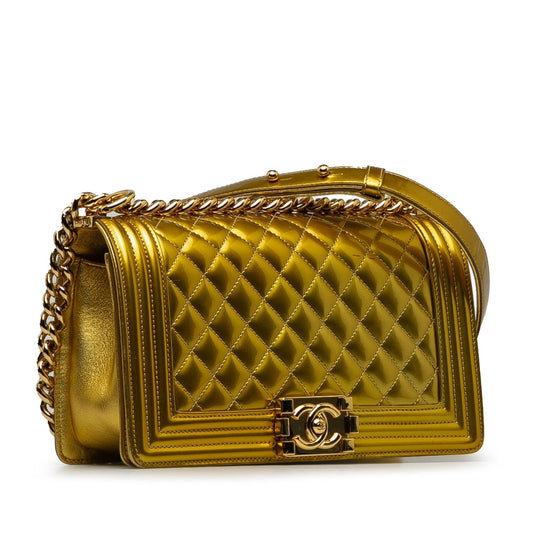 Luxury Chanel Medium Patent Boy Flap Bag (SHG-a2PhMm)