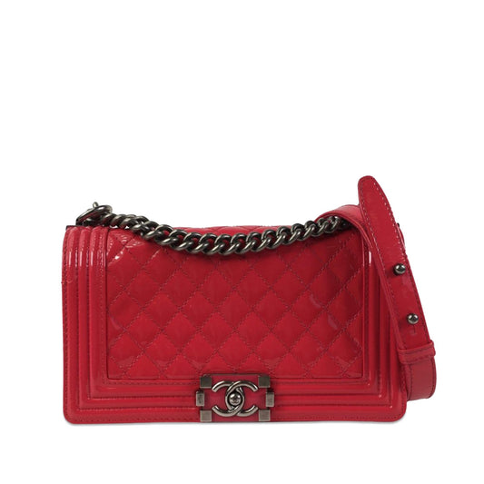 Luxury Chanel Medium Patent Boy Flap (SHG-Q9F2oG)