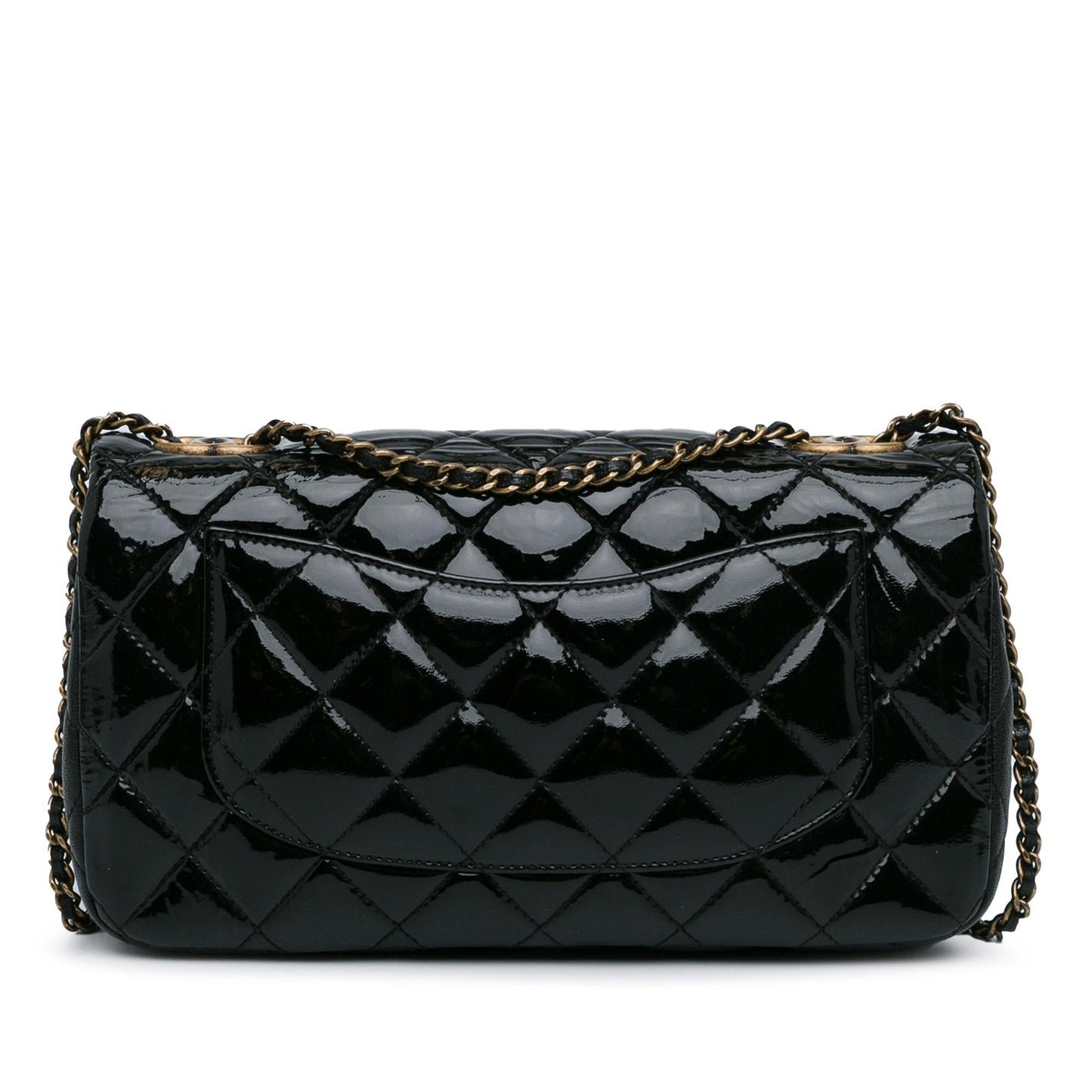 Luxury Chanel Medium Patent Goatskin CC Eyelet Flap (SHG-7lc5oU)