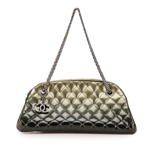 Chanel Medium Patent Ombre Just Mademoiselle Shoulder Bag