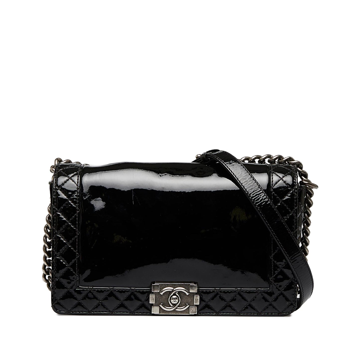 Luxury Chanel Medium Patent Reverso Boy Flap (SHG-uvsh6E)