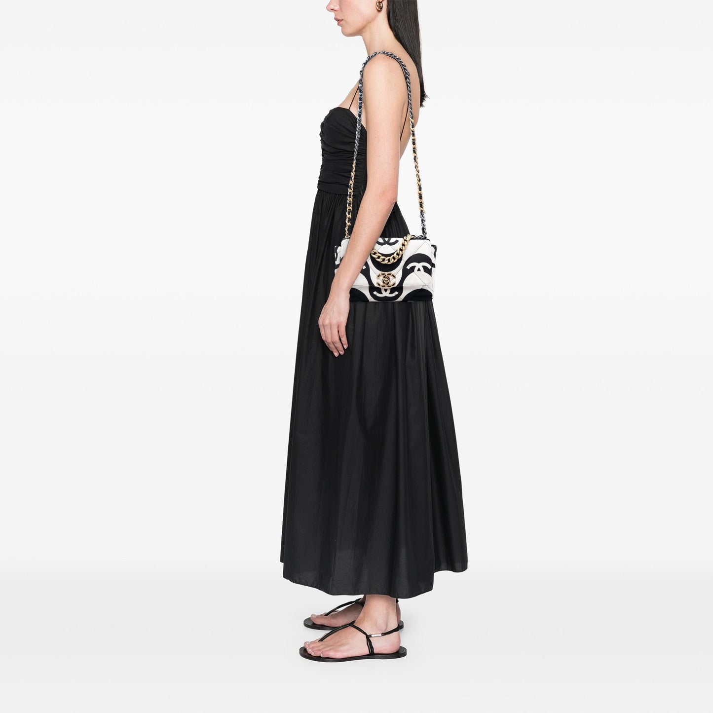 Chanel Medium Printed Silk 19 Flap
