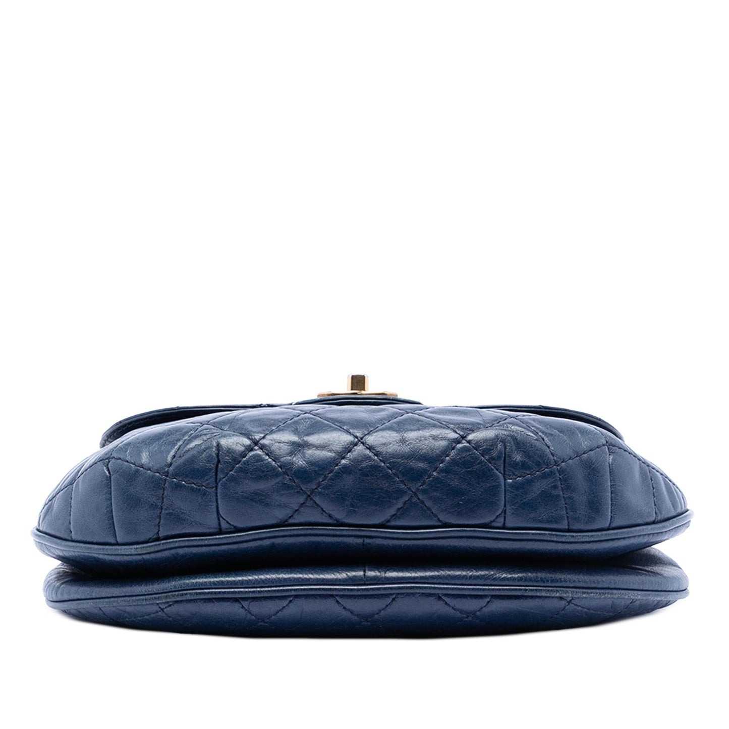 Chanel Medium Quilted Aged Calfskin Bubble CC Flap