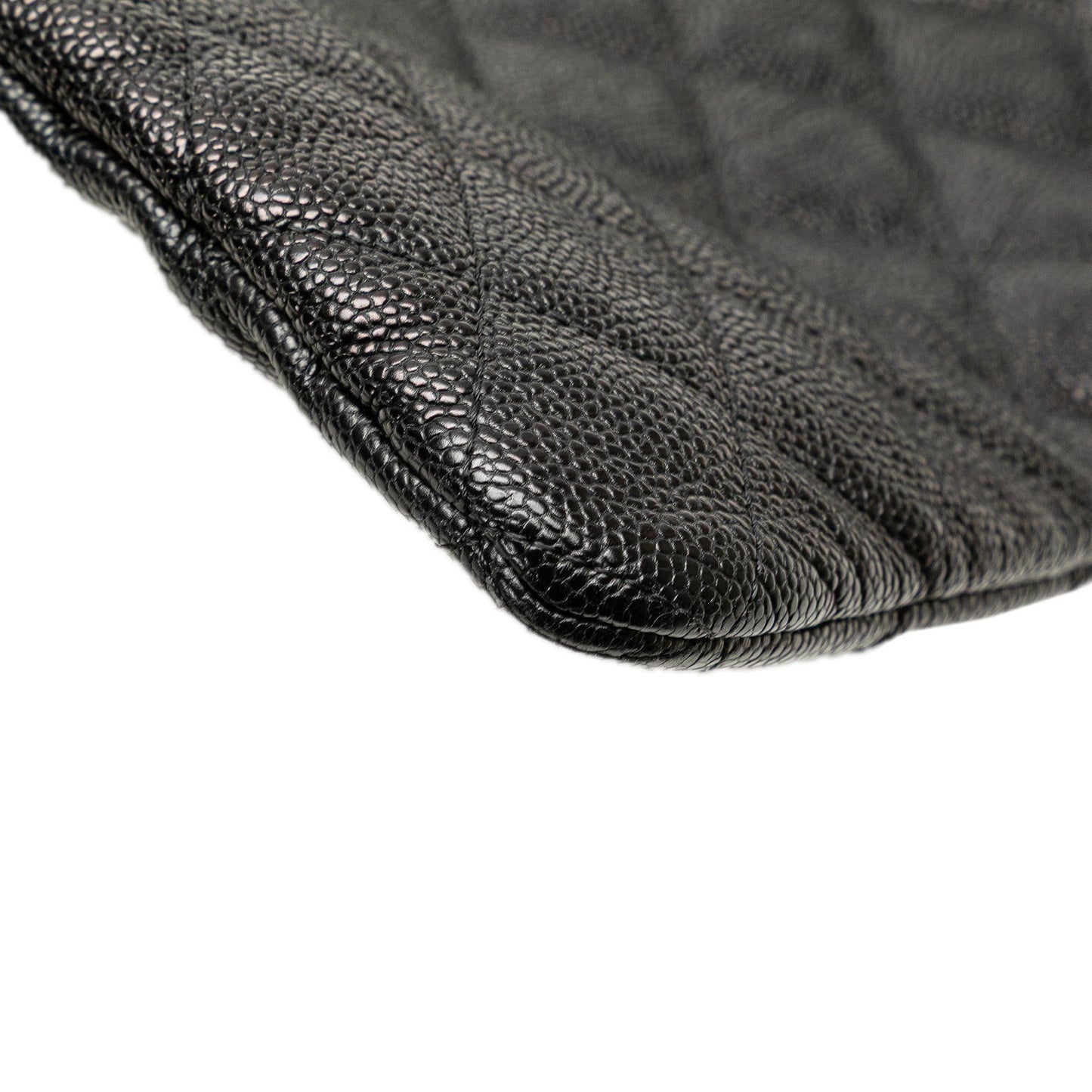 Chanel Medium Quilted Caviar Boy O Case Clutch